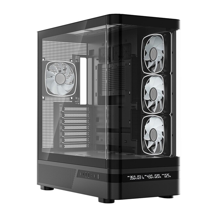 Computergehäuse MODECOM Volcano AQ200 ARGB Midi Schwarz