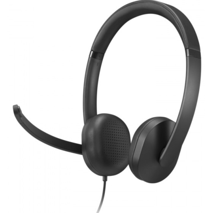 Lenovo - Cuffia VoIP 5000 con cavo per ufficio/centro chiamate, USB Type-C, nero