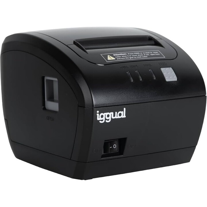Iggual TP EASY IGG319321 Impressora térmica POS de 80mm 230mm/s 203x203dpi USB WiFi auto-cutter montagem na parede preto