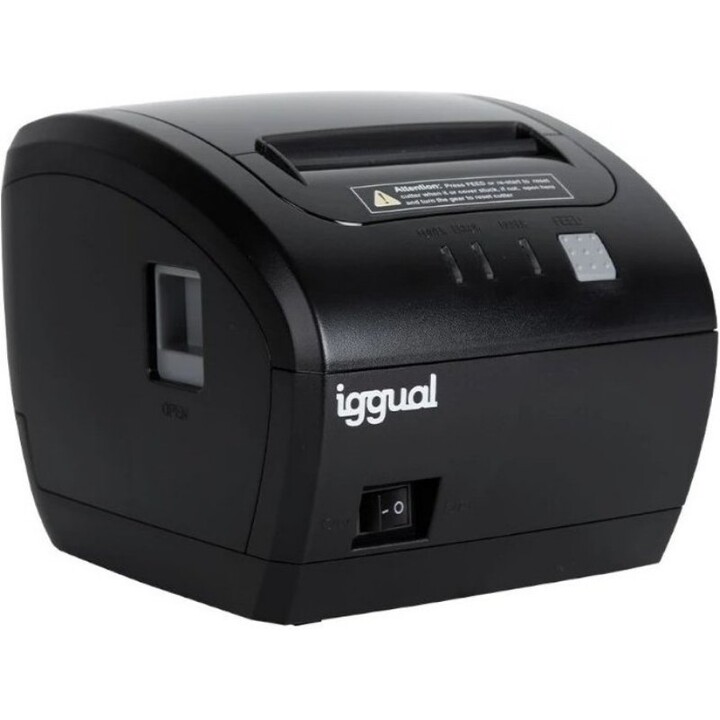Iggual TP EASY IGG319321 80mm thermal POS printer 230mm/s 203x203dpi USB WiFi auto-cutter wall-mount black