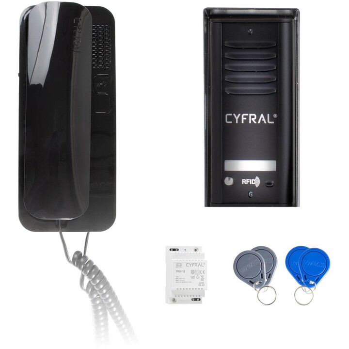 INTERCOMUNICADOR CYFRAL COSMO 1-TENANT CASSETE PRETO UNIFON PRETO