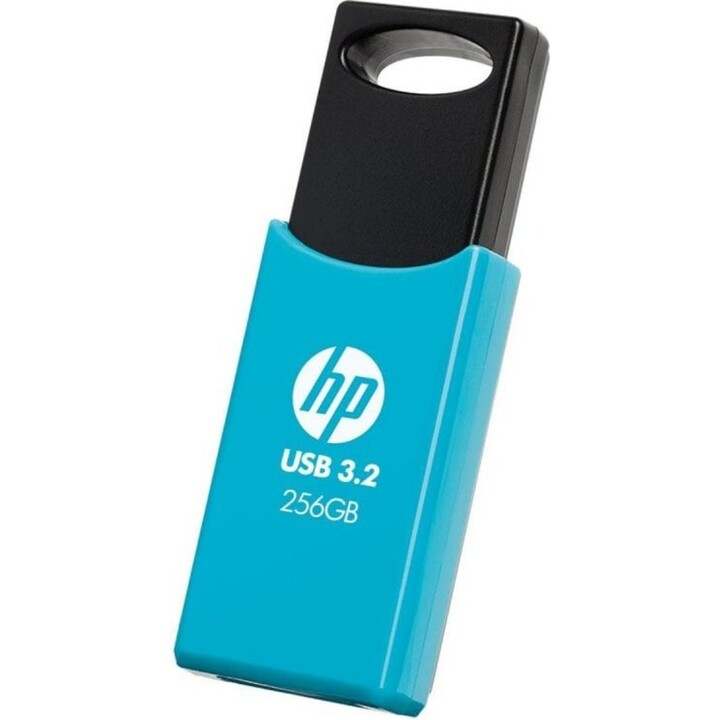 Clé USB 3.2 Gen 1 HP 712w 256 Go, 120 Mo/s, diapositive, bleu
