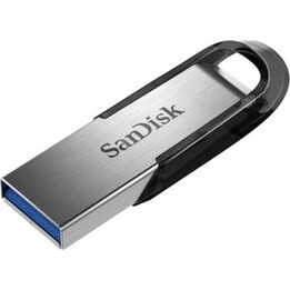 Clé USB Sandisk Ultra Flair 64 Go, USB Type-A 3.0, Noir/Argent