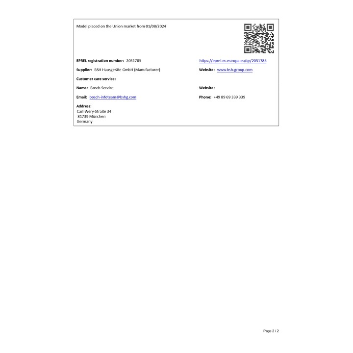 Asciugatrice a pompa di calore Bosch WTH86277PL 8 kg Bianco