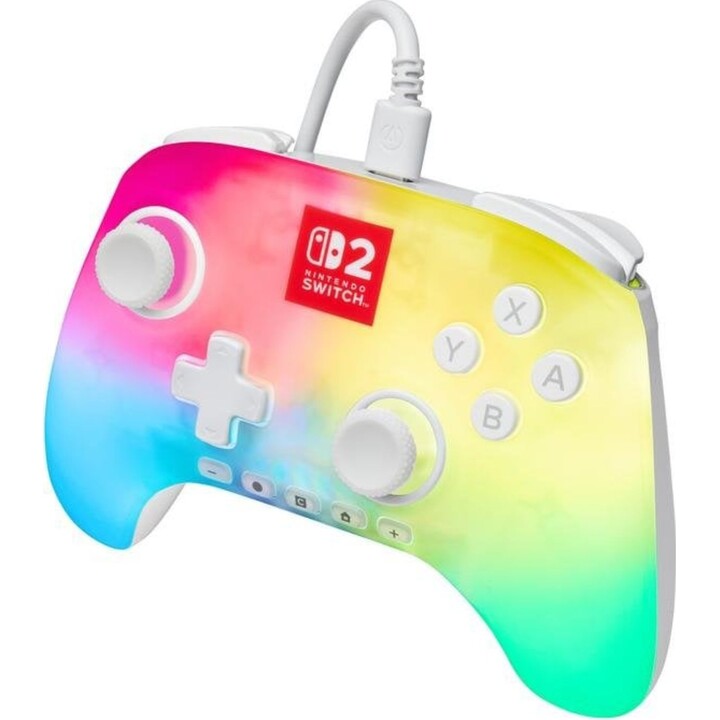 PowerA Advantage Wired Controller for Nintendo Switch 2, White, Lumectra