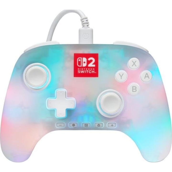 PowerA Advantage Wired Controller for Nintendo Switch 2, White, Lumectra