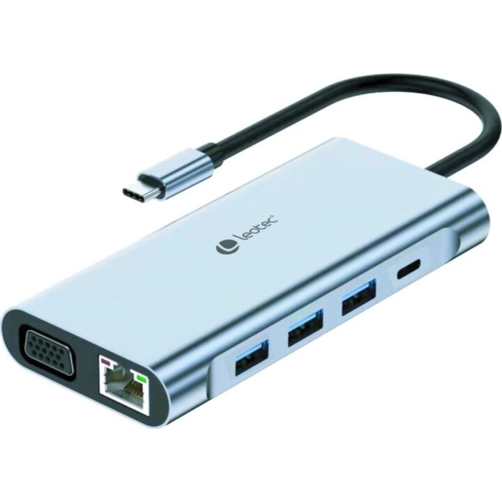 Hub docking station Leotec 11-in-1 USB/USB-C/VGA/HDMI/MicroSD