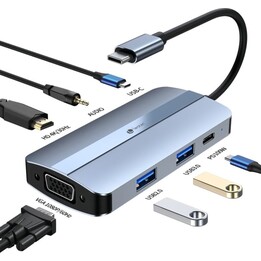 Docking Hub Leotec 7-in-1 USB-C/USB/HDMI/VGA