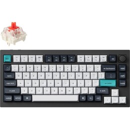 Keychron Q1 Max Q1M-M1 75% wireless mechanical keyboard black RGB 2.4GHz/Bluetooth 5.1 1000Hz Gateron Jupiter Red switches