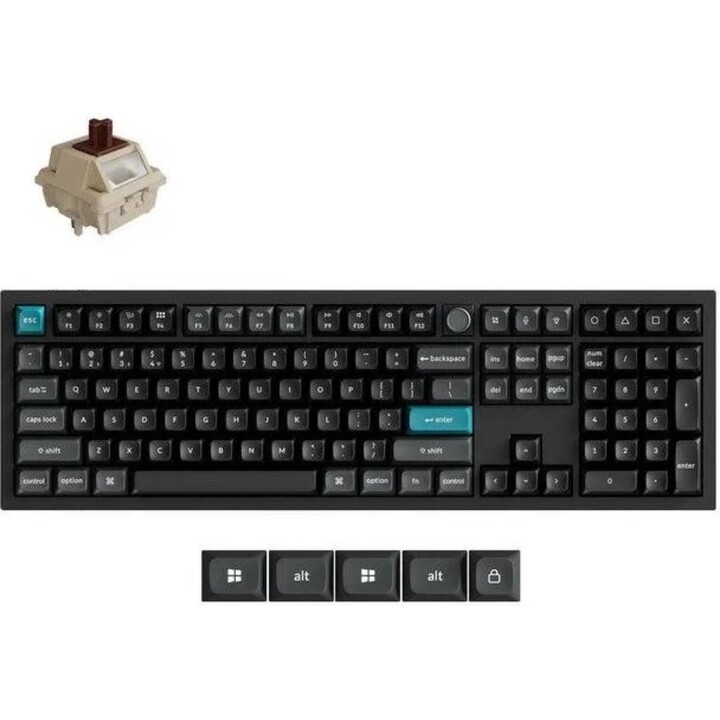 Keychron Q6 Ultra Q6U-M3 100% kabellose mechanische Tastatur schwarz Ultra Vollmetall Gateron Jupiter Schalter