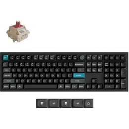 Keychron Q6 Ultra Q6U-M1 100% kabellose mechanische Tastatur Ultra Black 8K Polling RGB Gasket Mount Keychron Silk POM Red Schal