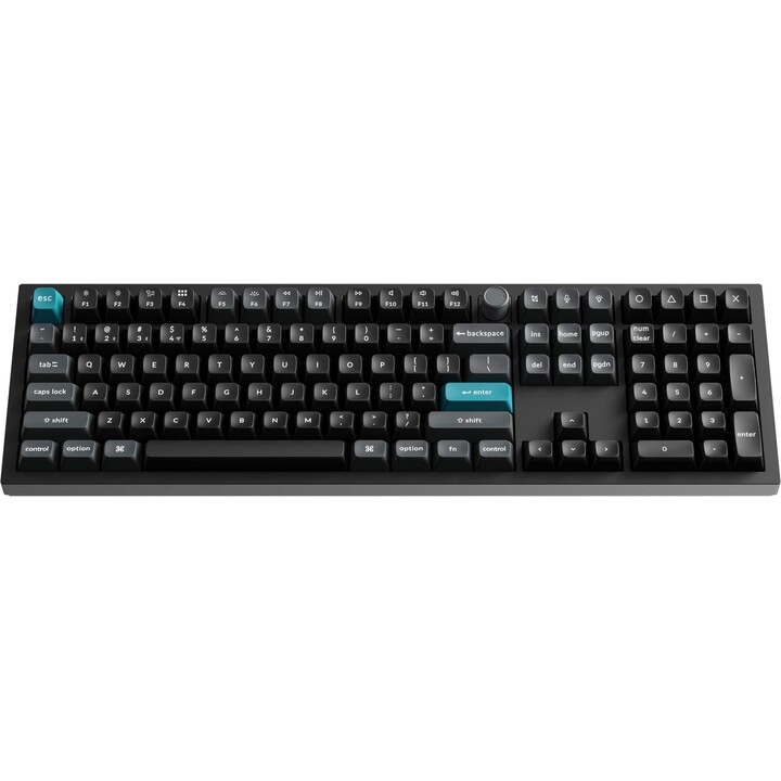 Keychron Q6 Ultra Q6U-M1 100% kabellose mechanische Tastatur Ultra Black 8K Polling RGB Gasket Mount Keychron Silk POM Red Schal