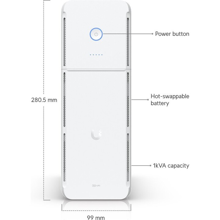 Ubiquiti UniFi UPS Tower UPS da torre bianco