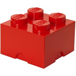 Lego Storage Brick 4 Rojo