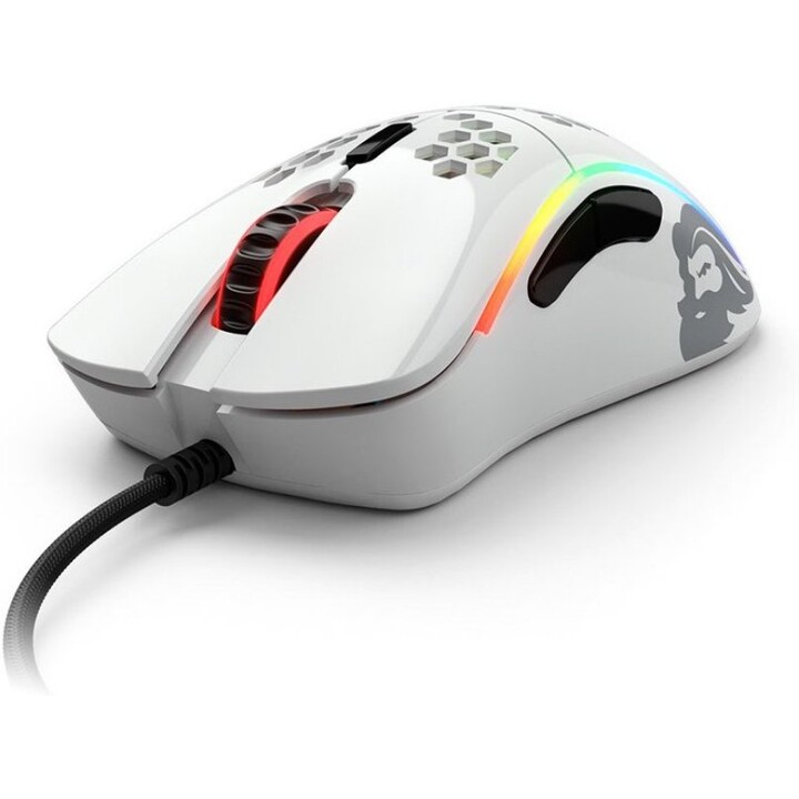 Glorious Model D Gaming Mouse GLO-MS-DM-GW Souris filaire ergonomique pour droitier nid d'abeille PMW3360 12000DPI 6 boutons Omr