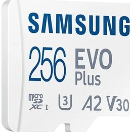 Tarjeta de memoria Samsung EVO Plus MicroSDXC 256 GB UHS-I U3 V30 Clase 10 Adaptador SD