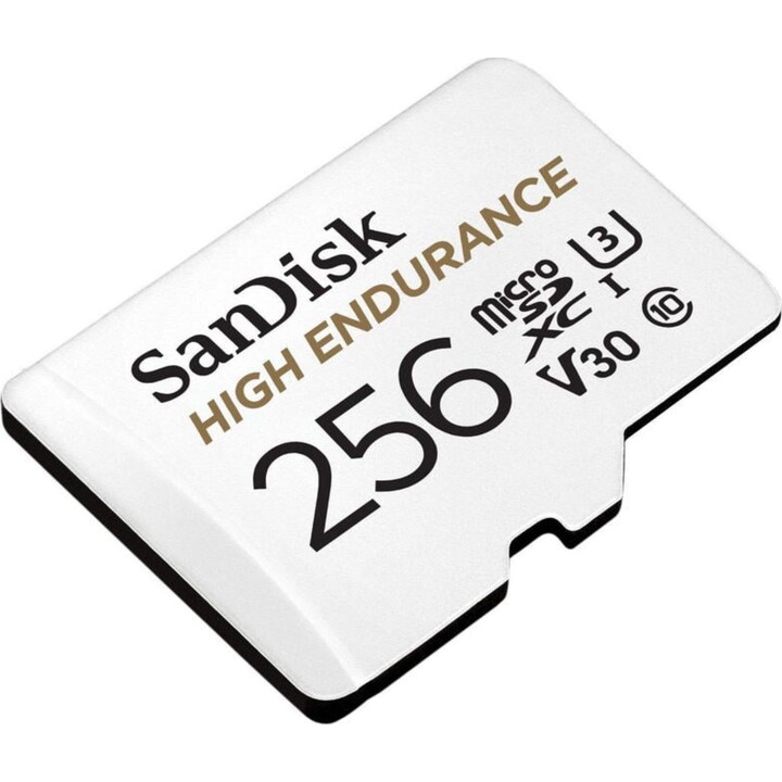 Tarjeta de memoria SanDisk High Endurance MicroSDHC 256 GB Clase 10 U3 V30 UHS-I Adaptador SD