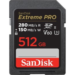 SanDisk SDSDXEP-512G-GN4IN 512GB SDXC UHS-II 280MB/s V60 Black SD Card