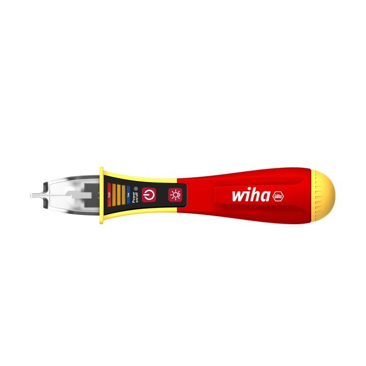 Chave de fenda para eletricista Wiha 43797, vermelha e amarela.