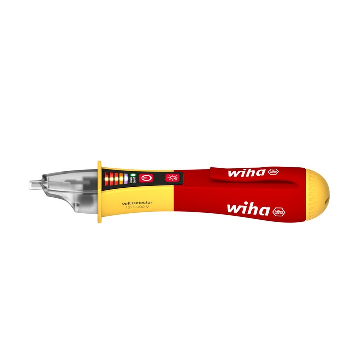 Chave de fenda para eletricista Wiha 43797, vermelha e amarela.