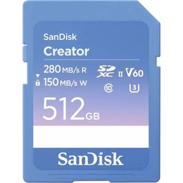 Carte SanDisk Creator 512 Go SDXC UHS-II classe 10
