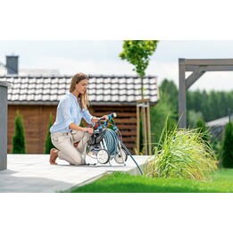 CELLFAST 55-050 EXPLORER Avvolgitubo da giardino 1/2" 60m Tamburo avvolgitubo Nero, Blu, Grigio