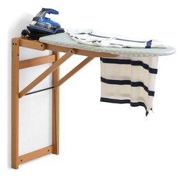 ARREDAMENTI STIROJOLLY Bügelbrett für die Wandmontage - 108 x 40 cm, Braun