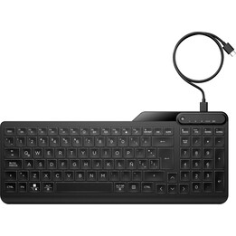 Clavier espagnol filaire HP 400 rétroéclairé, noir