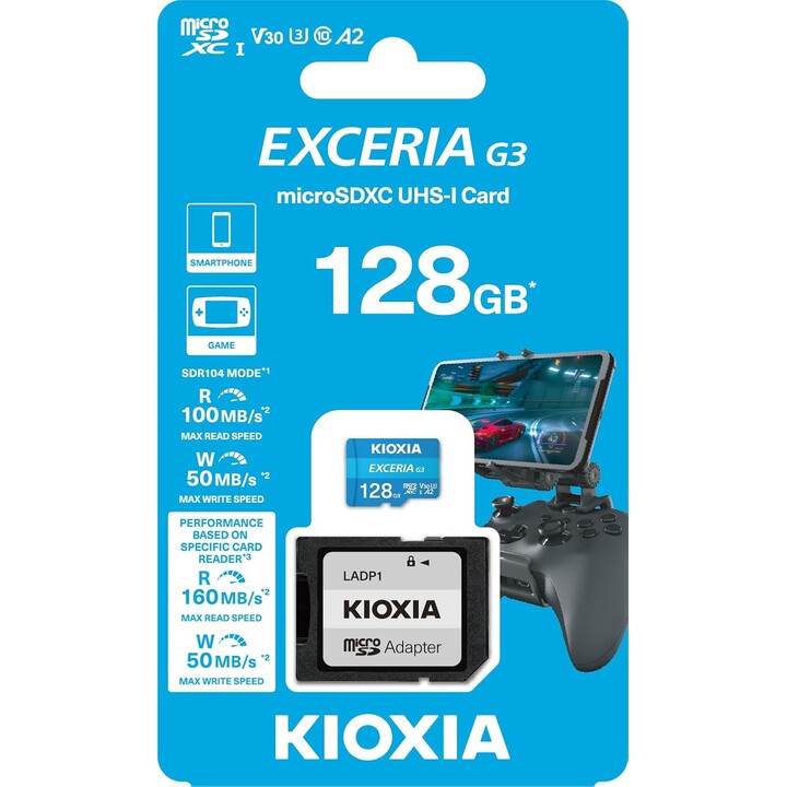 Kioxia EXCERIA G3 128 GB MicroSDXC UHS-I Clase 10