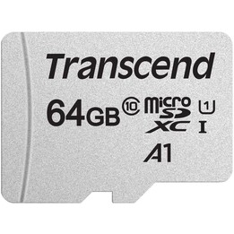 Transcend microSDXC 300S Memory Card 64GB Class 10 with up to 95/45 MB/s