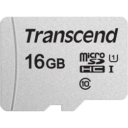 Transcend microSDHC 300S Memory Card 16GB Class 10 with up to 95/45 MB/s