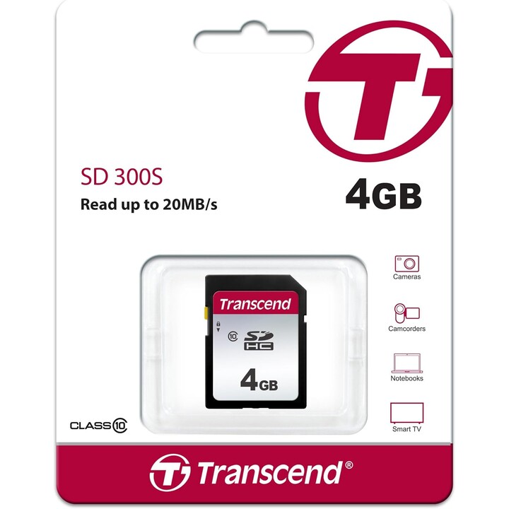 Memoria Transcend SDHC 4GB C10/TS4GSDC300S