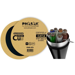 RJ45 FTP-Kabelrolle Phasak PHR 672 Kat. 6 / 305 m / Grau