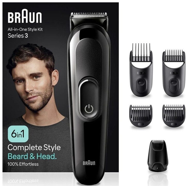 Braun All-in-One 6-in-1 Style Kit Serie 3 MGK3410 Rasierer / mit Akku / 6 Zubehörteilen