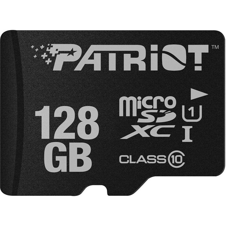 Patriot PSF128GMDC10 Scheda MicroSD UHS-I Classe 10 da 128 GB, 80 MB/s, Nera