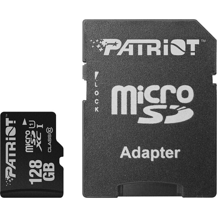 Patriot PSF128GMDC10 Scheda MicroSD UHS-I Classe 10 da 128 GB, 80 MB/s, Nera