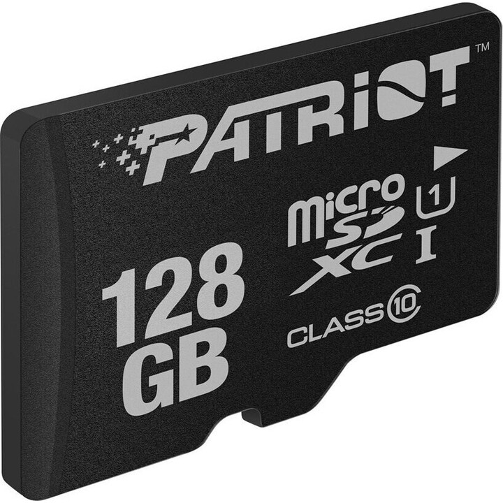 Patriot PSF128GMDC10 128GB UHS-I Class 10 80MB/s MicroSD Card, Black