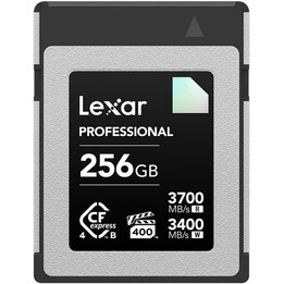 Lexar 256gb Professional Cfexpress 4.0 Type-b Card, Up To 3700mb/s Read 3400mb/s Write. Vpg 400