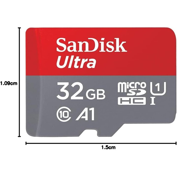 Scheda di memoria SanDisk Ultra microSDHC da 32GB + adattatore SD