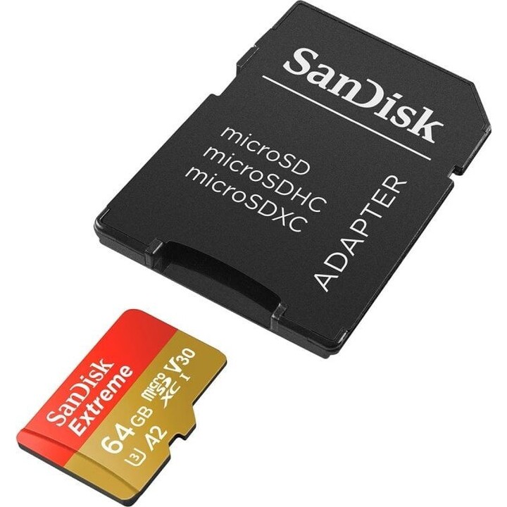 SanDisk Extreme® microSDXC 64GB + SD Adapter