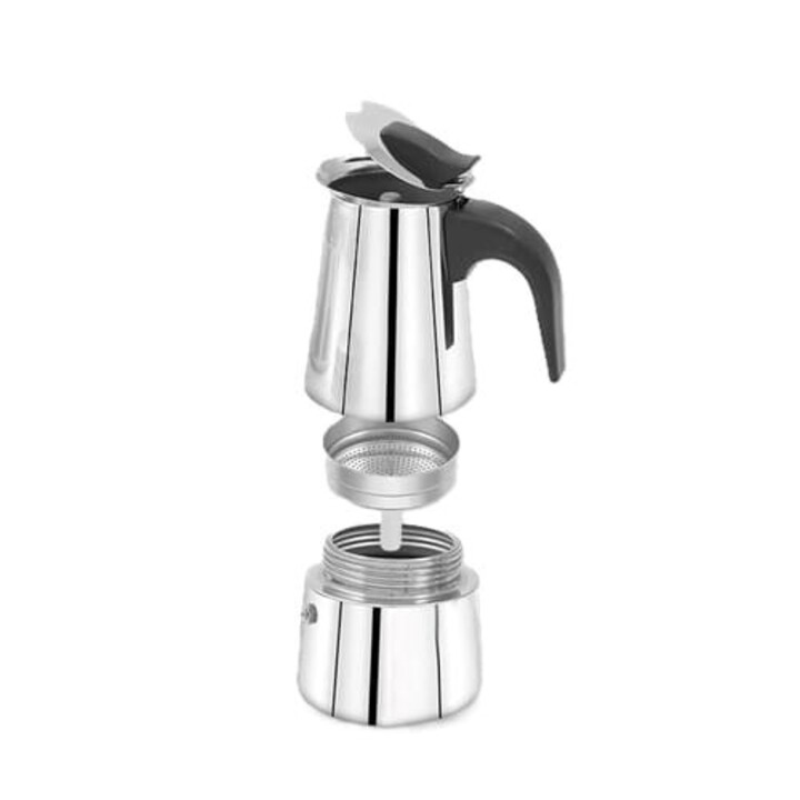 Cafeteira italiana Bialetti Brikka 0,1 L, preta, aço inoxidável
