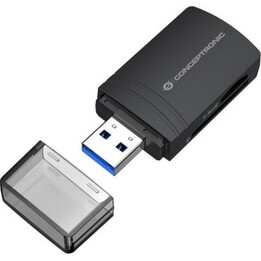 Conceptronic BIAN06B Lecteur de cartes USB 3.0 pour SD TF/MicroSD 4.0, noir