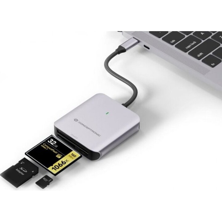Lecteur de cartes 3-en-1 USB 3.2 Gen 2, CFast 2.0, SD 4.0, MicroSD 4.0, UHS-II