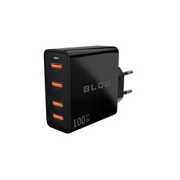 Caricabatterie da muro nero GAN USB-Cx4 PD 100W