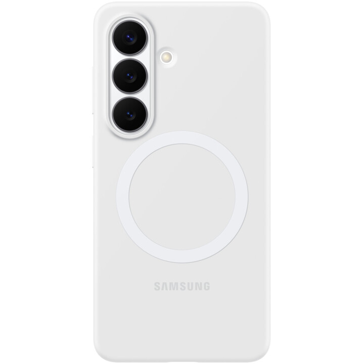 Coque Samsung Galaxy S26 Silicone Magnet Qi2 Blanc