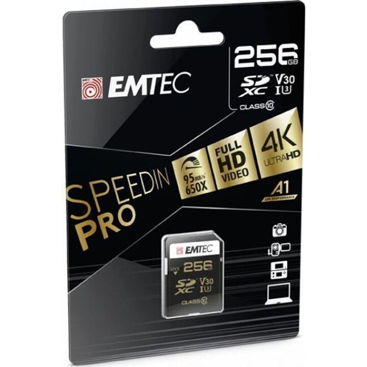 Karte EMTEC 256 GB UHS-I U3 V30 Speedin Pro