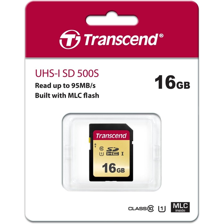 Karte 16GB Transzend SDHC SDC500S 95/60 MB/s