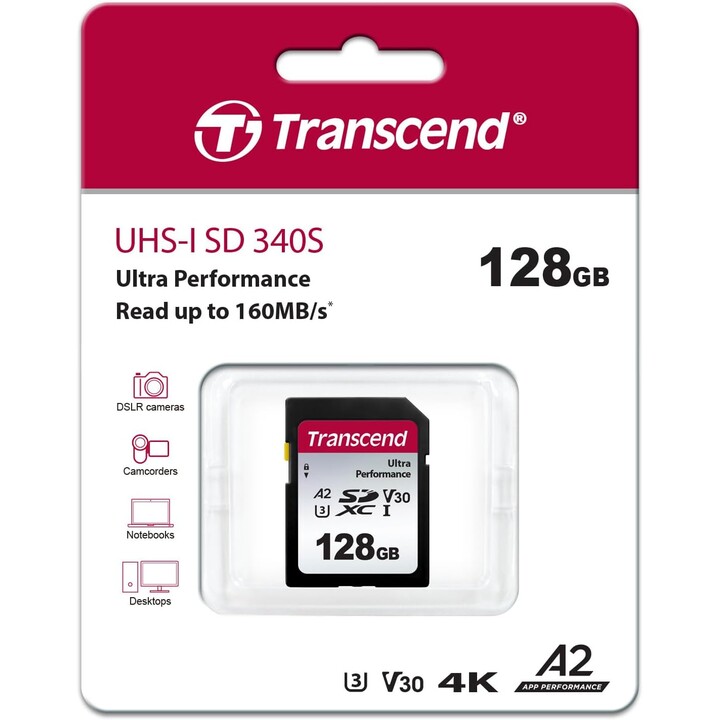 Tarjeta 128GB Trascend SDXC SDC340S 160/90 MB/s