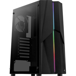Aerocool Mecha PC-Tower mit gehärtetem Glas, USB 3.1 und RGB - Schwarz