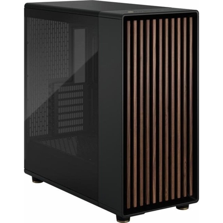 Fractal Design North XL TG Charcoal Dark PC Case with tempered glass and wooden front